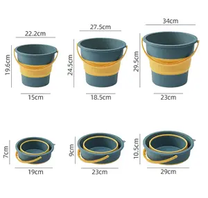 DS3007 Folding Portable Fishing Water Pail Outdoor Waterpot Garden Camping Car Mop Bucket Collapsible Plastic Bucket
