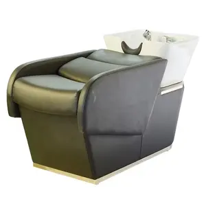 Reclining ceramic lay down bowl hair washing bed vintage portable price of used salon furniture basin children shampoo chair