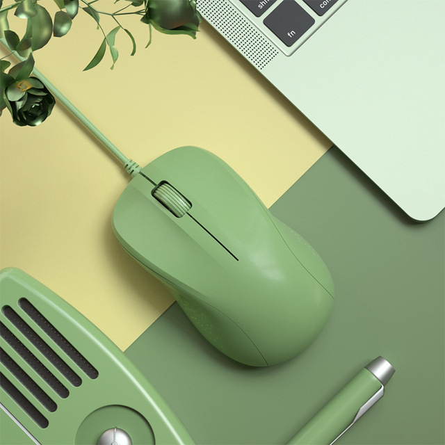 USB Wired Optical Mouse M136U Series 3-Button Photoelectric Sensor 1-Roller No Backlit Ergonomic Anti-slip Design Silent Desktop