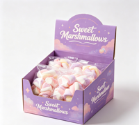 Boîtes en carton personnalisées refermables avec pelliculage mat, en carton durable, pour l'emballage de sucettes fraise, idéales pour l'affichage en gros