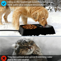 Bol chauffant pour animaux de compagnie, pour chat et chien, résistant au gel, chauffe-nourriture pour animaux, étanche et avec thermostat, bols chauffants amovibles