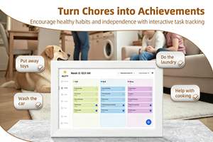 Aile Düzenleme için Fotocube Uygulaması ve Hareket Sensörlü Toplu Sipariş 10 İnç 32G Hafızalı Dijital Takvim - Product Image 4