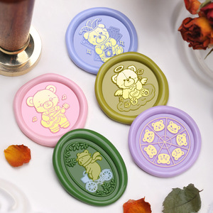 Têtes de sceau à la cire de la série Ours, gravure en cuivre pour la décoration de journaux, collection 25 ans - Product Image 2