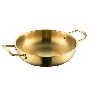 High Quality Gold Silver Non Stick Kitchen Cookware Seafood Pot <strong>Paella</strong> <strong>Pan</strong> Mini Flat Fry <strong>Pan</strong> - Product Image 1