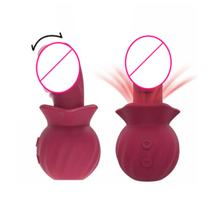 Rose Sex Toy Stimulator Adult Toys Clitoral Tongue Licking G Spot Vibrators Thrusting Dildo Vibrator for Women - Product Image 1