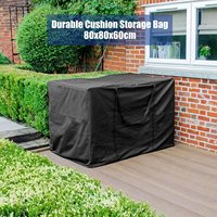 420D Oxford imperméable à l'eau anti-poussière siège de meubles coussins d'extérieur couvre sac de rangement pliable noir extérieur Patio sac de rangement