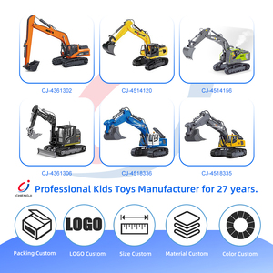 Chengji niños ingeniería vehículo modelo 1/14 Control remoto aleación Metal camión juguetes Rc Excavadora hidráulica para adultos - Product Image 4