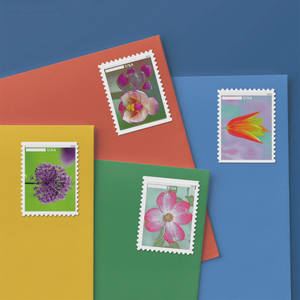 Etiquetas Adhesivas con Diseño Floral Vintage, Estampillas <span class=keywords><strong>Postales</strong></span>, Etiquetas de Correo Estadounidenses Originales para Diario - Product Image 4