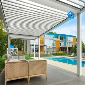 Pergola <span class=keywords><strong>di</strong></span> Lusso Sweet Home in Alluminio per Esterni con Tetto a Lamelle Motorizzato, Tenda Parasole Impermeabile per <span class=keywords><strong>Giardino</strong></span> - Product Image 2