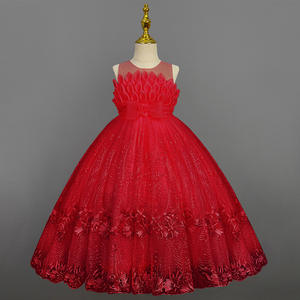 Robe de soirée longue pour filles Finalz <span class=keywords><strong>2022</strong></span>, robe de fête de <span class=keywords><strong>Noël</strong></span>, fleurs, épaules dénudées, broderie, nœud - Product Image 4