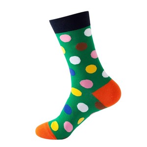 C042602TM <span class=keywords><strong>Calcetines</strong></span> de algodón con estampado de lunares, exquisitos y novedosos, <span class=keywords><strong>calcetines</strong></span> cómodos y suaves para hombre con cuello redondo. - Product Image 4