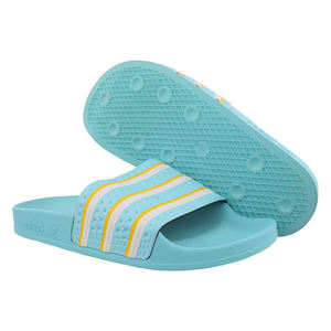 Chaussures Adidas Adilette pour hommes Couleur : Turquoise/Jaune/Blanc 100% authentiques - Product Image 5