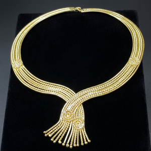 Buy Wholesale Women's Christian Gold <b>Silver</b> Plated Bohemia Style IGI Certified <b>Choker</b> Necklace Beads Handicraft Jewelry India - Product Image 4