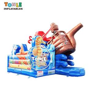 Castillo Inflable Comercial para Niños con Diseño de Barco Pirata, Combo de <span class=keywords><strong>Pulpo</strong></span> Inflable con <span class=keywords><strong>Piscina</strong></span> <span class=keywords><strong>en</strong></span> Venta - Product Image 1
