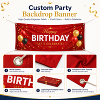 Bannière personnalisée de Thanksgiving, drapeau en polyester imprimé numériquement pour usage promotionnel, magasin de détail, maison, fête de fin d'année