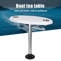 Table à thé et à café marine BST avec porte-tasses en acier inoxydable, matériau de coque en ABS + alliage d'aluminium pour bateaux - Vente en gros