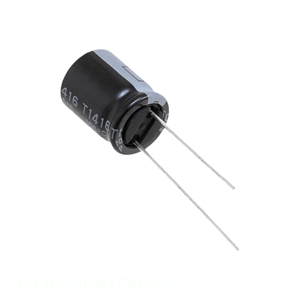 ตัวเก็บประจุแบบมีรูผ่าน220 uF 20% 35V ตัวเก็บประจุแบบมีรัศมี th 35YXH220MEFC10X12.5 220 uF - Product Image 1