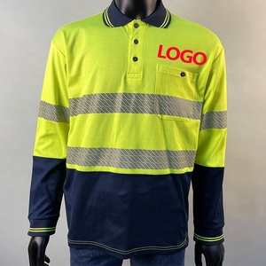 Ropa de trabajo de construcción de manga corta reflectante <span class=keywords><strong>Hi</strong></span> Vis de alta calidad para hombres con bolsillos Polo de seguridad con mecha de humedad - Product Image 4