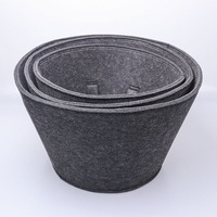Panier de rangement pour la maison, panier en feutre pliable pour le jardin, plateaux pour pots, pots en tissu pour la culture des plantes et le rangement