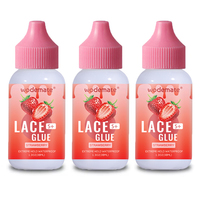 Colle à dentelle parfumée pastèque, adhésif invisible à tenue extrême, colle à dentelle parfumée fraise, spray de fusion pour perruques