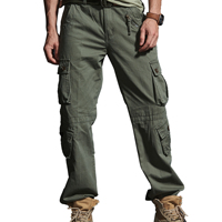 Pantalon tactique d'extérieur pour homme 100% coton Pantalon décontracté multi-poches Pantalon décontracté Randonnée Chasse Pantalon long pour homme