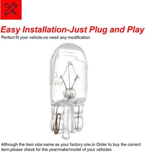 Bombillas Halógenas T10 W5W 12V 5W, Calidad OEM, Alta Luminosidad, Cristal <span class=keywords><strong>de</strong></span> Cuarzo, Ajuste Universal 194 168, Iluminación Automotriz al por Mayor - Product Image 5