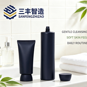 Tubo Exprimible de LDPE Vacío de Color Personalizado con Tapa de Rosca Plana Trapezoidal para Crema para el Cuidado de la Piel y Aceite Esencial Personalizados - Product Image 2