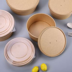 Wholesale Restaurant Supply Disposable Takeout Food Container Biodegradable <b>Paper</b> Lunch Box <b>Bowl</b> - Product Image 1