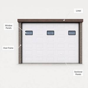 <span class=keywords><strong>Porte</strong></span> <span class=keywords><strong>de</strong></span> <span class=keywords><strong>garage</strong></span> automatique MERRYSENDY, design personnalisé, <span class=keywords><strong>acier</strong></span>-bois, coupe-vent, <span class=keywords><strong>sectionnelle</strong></span>, pour entrepôt, sur mesure, vente en gros - Product Image 3