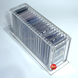 Boîte en acrylique transparente à 20 emplacements avec aimant puissant pour 2000 <span class=keywords><strong>cartes</strong></span> <span class=keywords><strong>POKEMON</strong></span> ROCKETDARK DRAGONITE <span class=keywords><strong>PSA</strong></span> BGS classées, vente chaude de l'usine SHP - Product Image 2