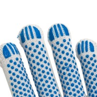 Guantes de punto de algodón con puntos recubiertos, resistentes a la abrasión y transpirables para embalaje