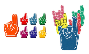 Customized Shape Foam Hand <strong>Finger</strong> Foam <strong>Fingers</strong> No Minimum - Product Image 2