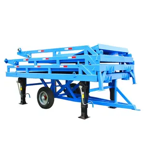 Mobile Yard Ramp Hydraulic-powered Inclined Transport Board With Wheels For Loading And Unloading Cargo At Ports