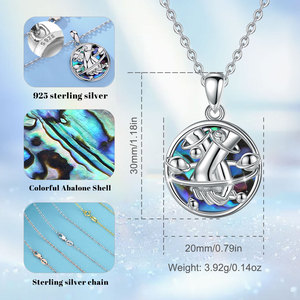 Merryshine รักเกินเวลาและพื้นที่925เงินสเตอร์ลิงหัวใจแม่มุกหอยเป๋าฮื้อสร้อยคอ DIY - Product Image 5