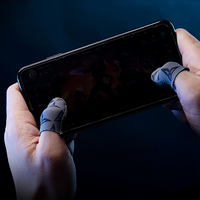 Manchettes de doigt de jeu ultra-fines personnalisées avec logo pour accessoires de jeu mobile, anti-transpiration (argent superconducteur)