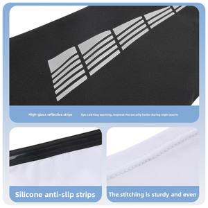 Genou manches été cyclisme anti-dérapant réfléchissant genouillères Sports de plein air <span class=keywords><strong>basket</strong></span>-ball course étendu jambières chaussettes élastiques - Product Image 4