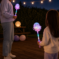 Baguette Lumineuse Étoilée, Baguette Magique Fleurie en ABS avec 3 Modes pour Fêtes, Événements Festifs, Jouets pour Enfants et Spectacles Nocturnes