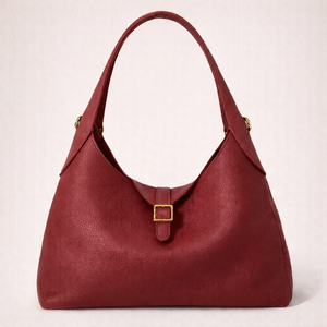 Wholesale China Factory Custom Genuine Leather Minimalist Hobo Shoulder Bag for Women