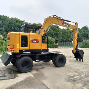 Nouveau style Chine Sany sy75w mini pelle sur pneus d'occasion 7ton sy75 75c pelleteuse d'occasion en bon état - Product Image 5