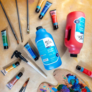 MONT marte Studio acrylic 1 lít-Sâu <span class=keywords><strong>Cyan</strong></span> nghệ sĩ sơn acrylic - Product Image 1