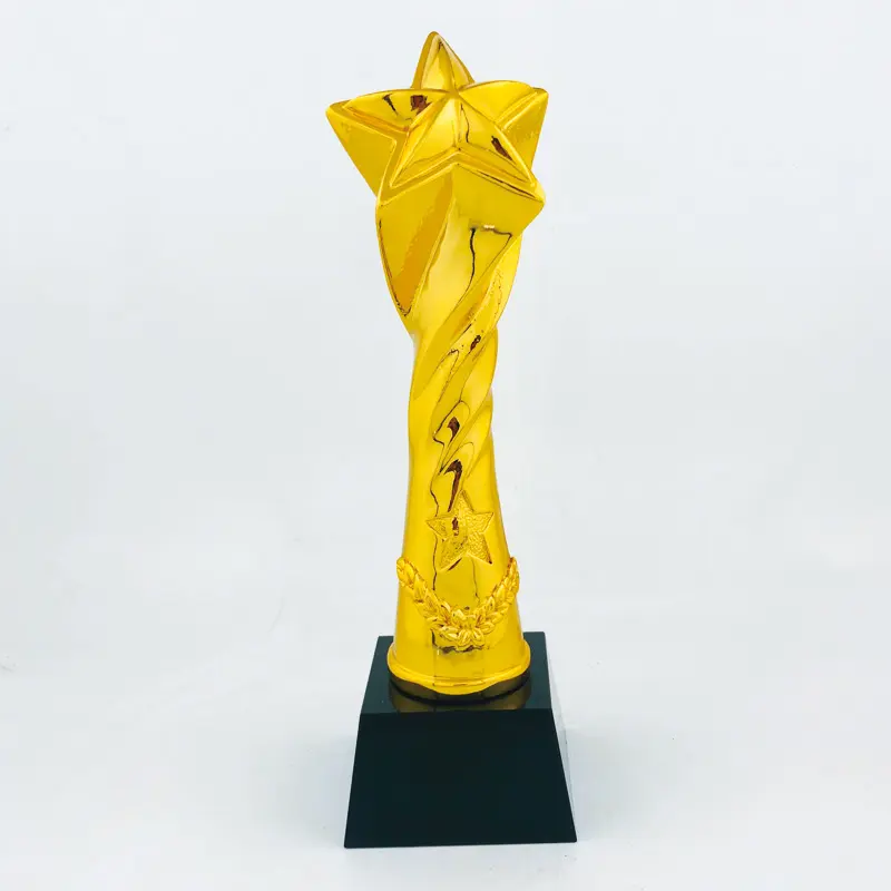 Großhandel Fabrik preis Fine Workman ship Resin Awards Mehrere Größen Gold Blank Crystal Resin Trophy für die Dekoration
