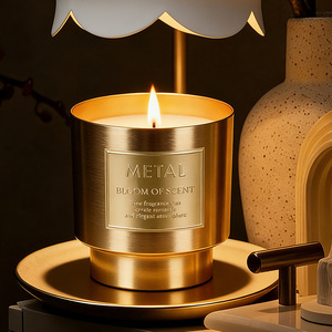 Light Luxury Metal Cup Scented <b>Candle</b> Soy Wax High End Home Ornament Atmosphere Decoration Christmas Souvenir <b>Gift</b> - Product Image 1