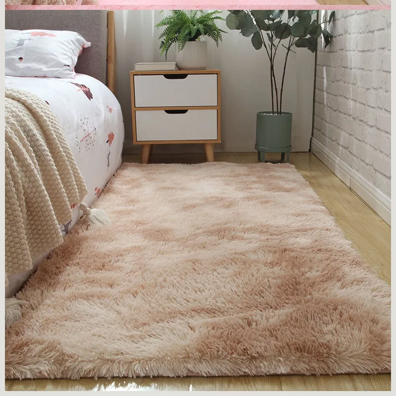 plain white grey soft long hair overcolor Amazon sells wholesale Chinese factory high pile fluffy carpets and rugs living room