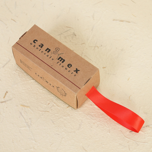 Boîte à tiroir en kraft avec impression offset personnalisée pour les informations de contact de la marque, ruban satiné, poignée pour les colis cadeaux en gros - Product Image 5