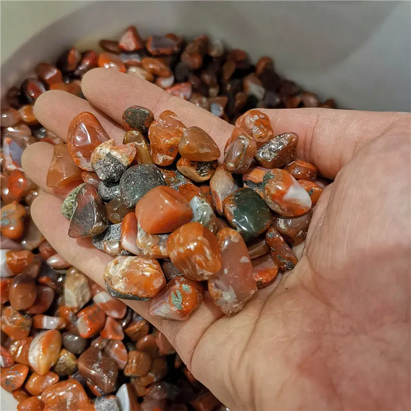 Wholesale Semi Precious Stone South Red agate Tumbled Stone Small Crystal Stone