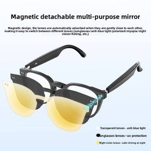 Lunettes intelligentes multifonctionnelles, bloquant la lumière bleue, écouteurs Bluetooth sans fil, fonction de traduction, style designer, lunettes de soleil - Product Image 4