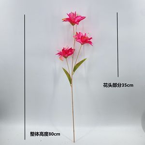 <b>Artificial</b> Lily <b>Bouquet</b> Silk Flower High Simulation Wedding Home Decor Reusable CN-09 - Product Image 3