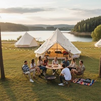 Tente de glamping de luxe Oxford, type yourte, une chambre, imperméable, grande tente dôme d'été pour hôtel-resort et camping