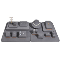 Jinsky personnalisé en microfibre bijoux à bricoler soi-même présentoir pour boucles d'oreilles bagues colliers ensemble de conteneurs portables