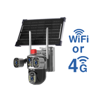 Kamera Lampu Tenaga Surya V380 Pro 4K dengan Konektivitas Dual-Mode 4G/WiFi untuk Deteksi Manusia Sistem Keamanan Luar Ruangan